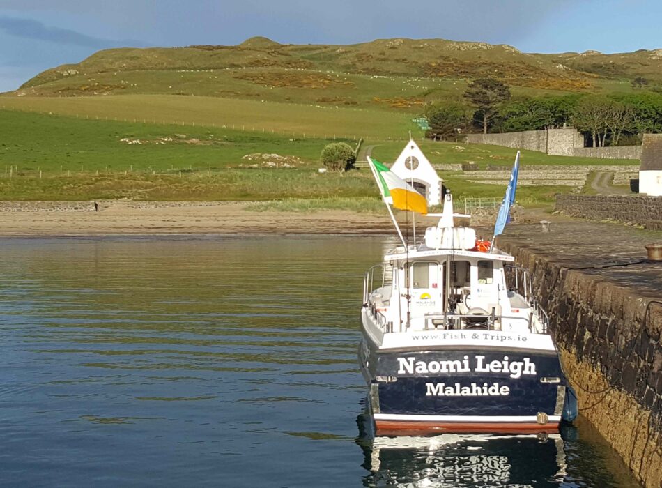 Fish & Trips boat docked at Lambay Island